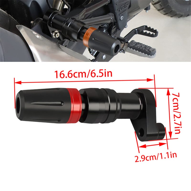 HAONEL Rear Frame Sliders CNC Aluminum Crash Pad Replacement for NINJA400 Z400 2018-2022 / NT1100 2022-2023 / Rebel 300 500 CMX 300 500 Motorcycle Frame Fairing Protection(Black) - Image 4